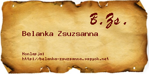 Belanka Zsuzsanna névjegykártya