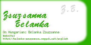 zsuzsanna belanka business card
